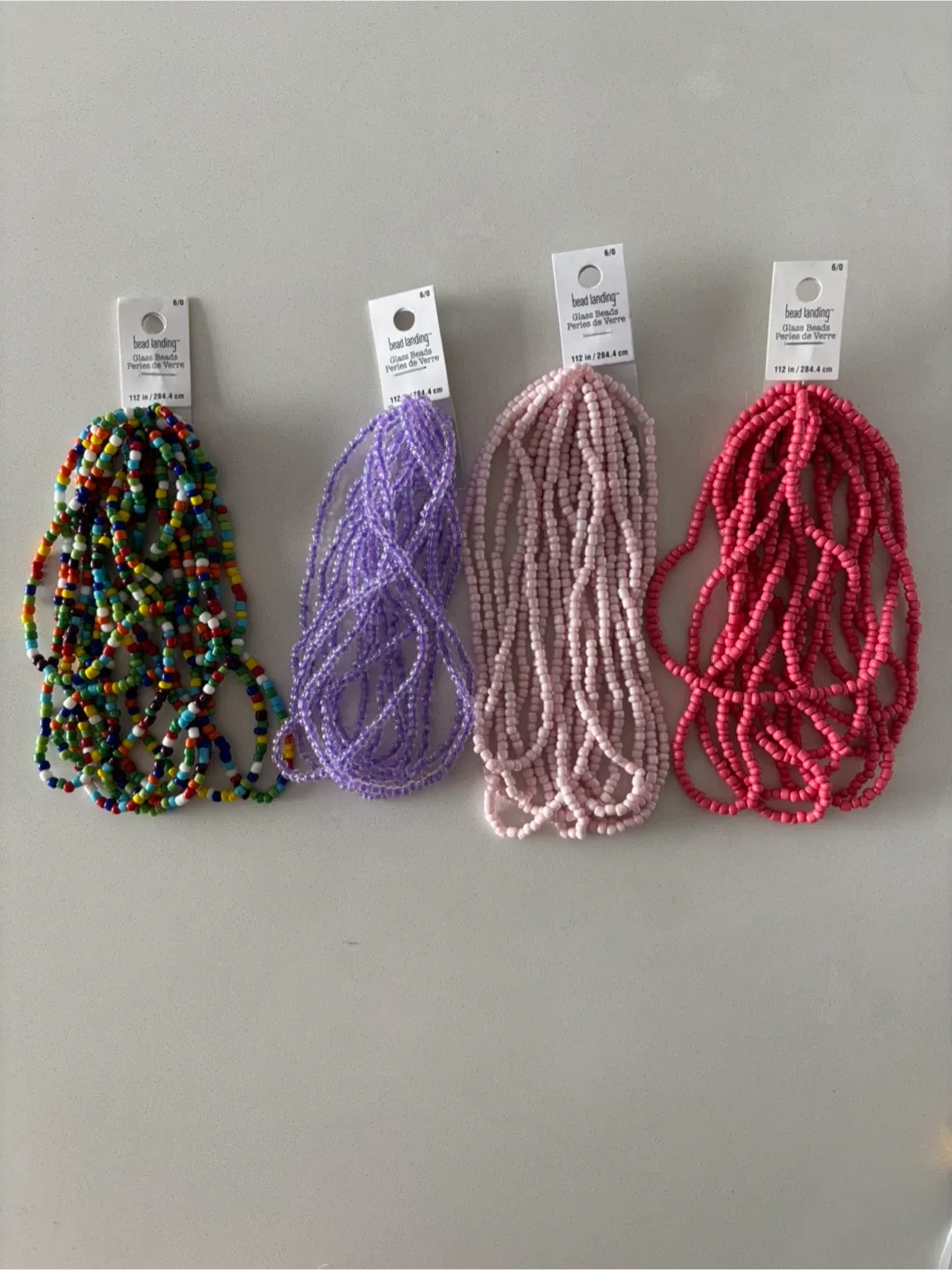 Set of 4 Glass Seed Beads 6/0 for Jewelry & Crafting thumbnail