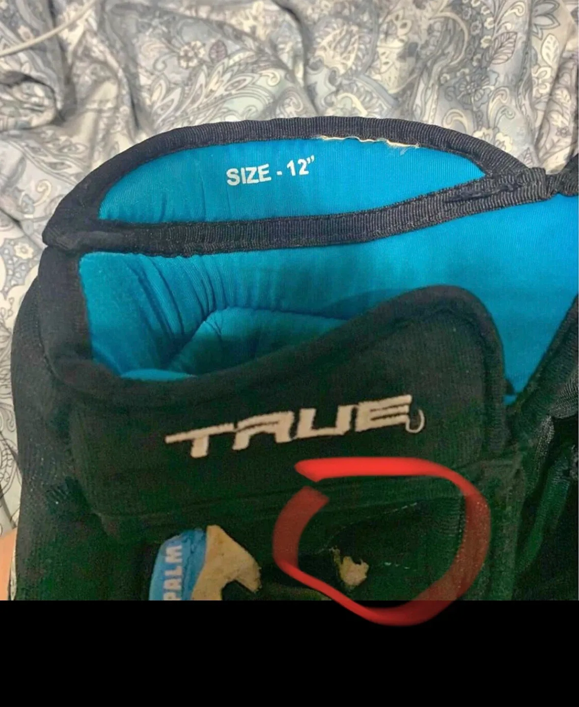 TRUE A6.0 SBP Z-Palm Ice Hockey Gloves - Size 12" image indicator(3)