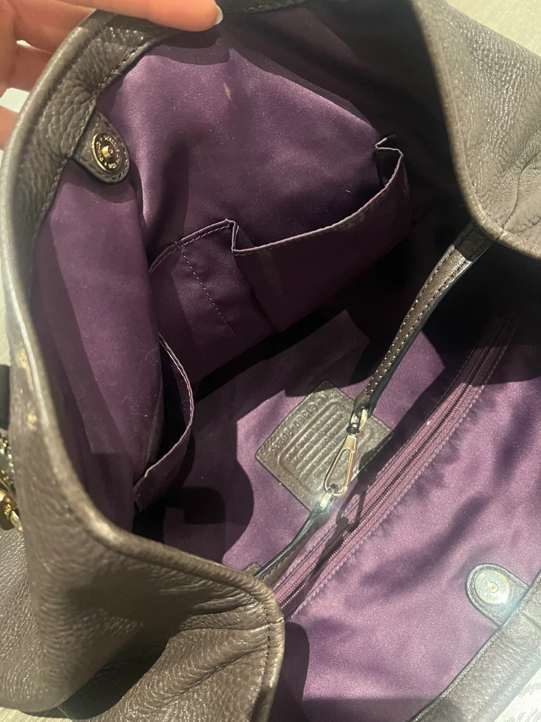 Coach Brown Leather Tote Bag image indicator(10)