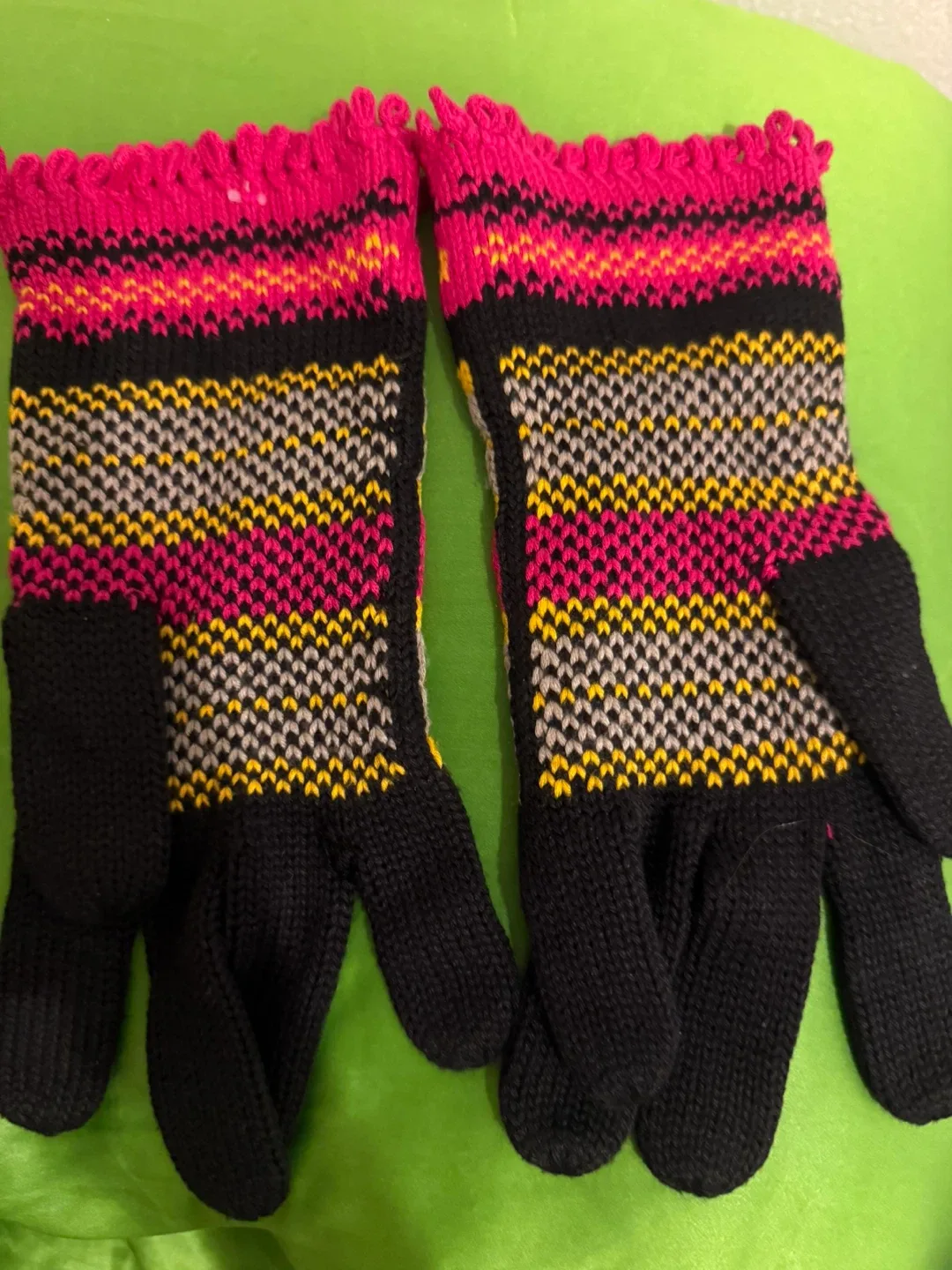Handmade Knitted Winter Gloves image indicator(2)