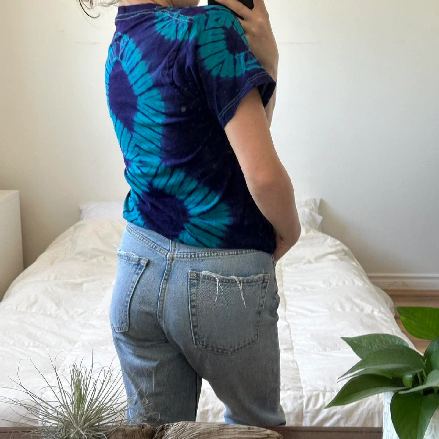 Blue and purple figure eight tie-dye tee - photo 5