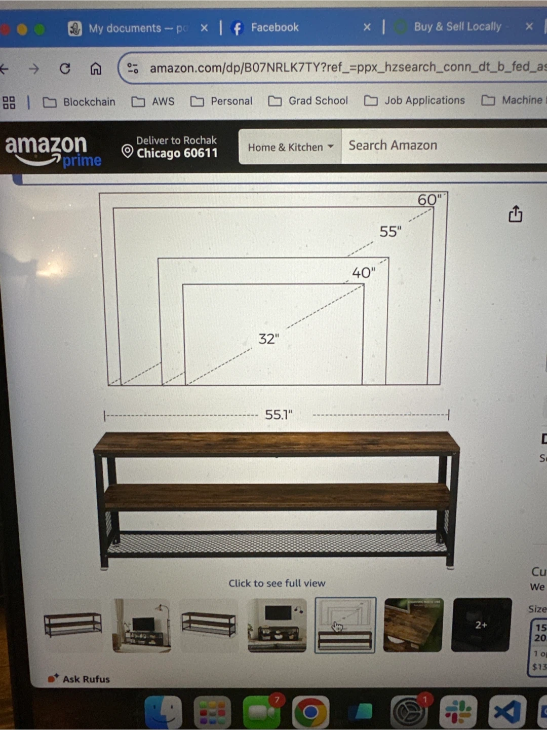 VASAGLE TV Stand, Bench, Console Table - photo 2