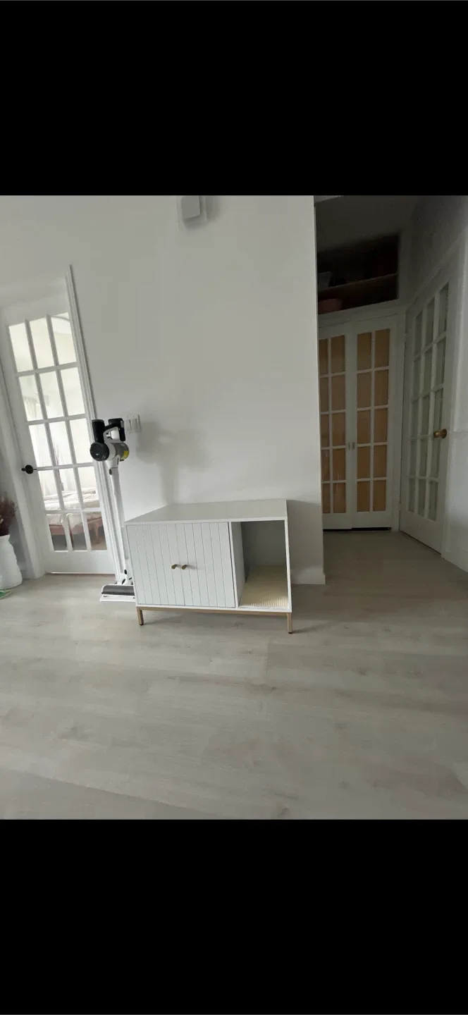 White Cat Litter Box Enclosure image indicator(2)