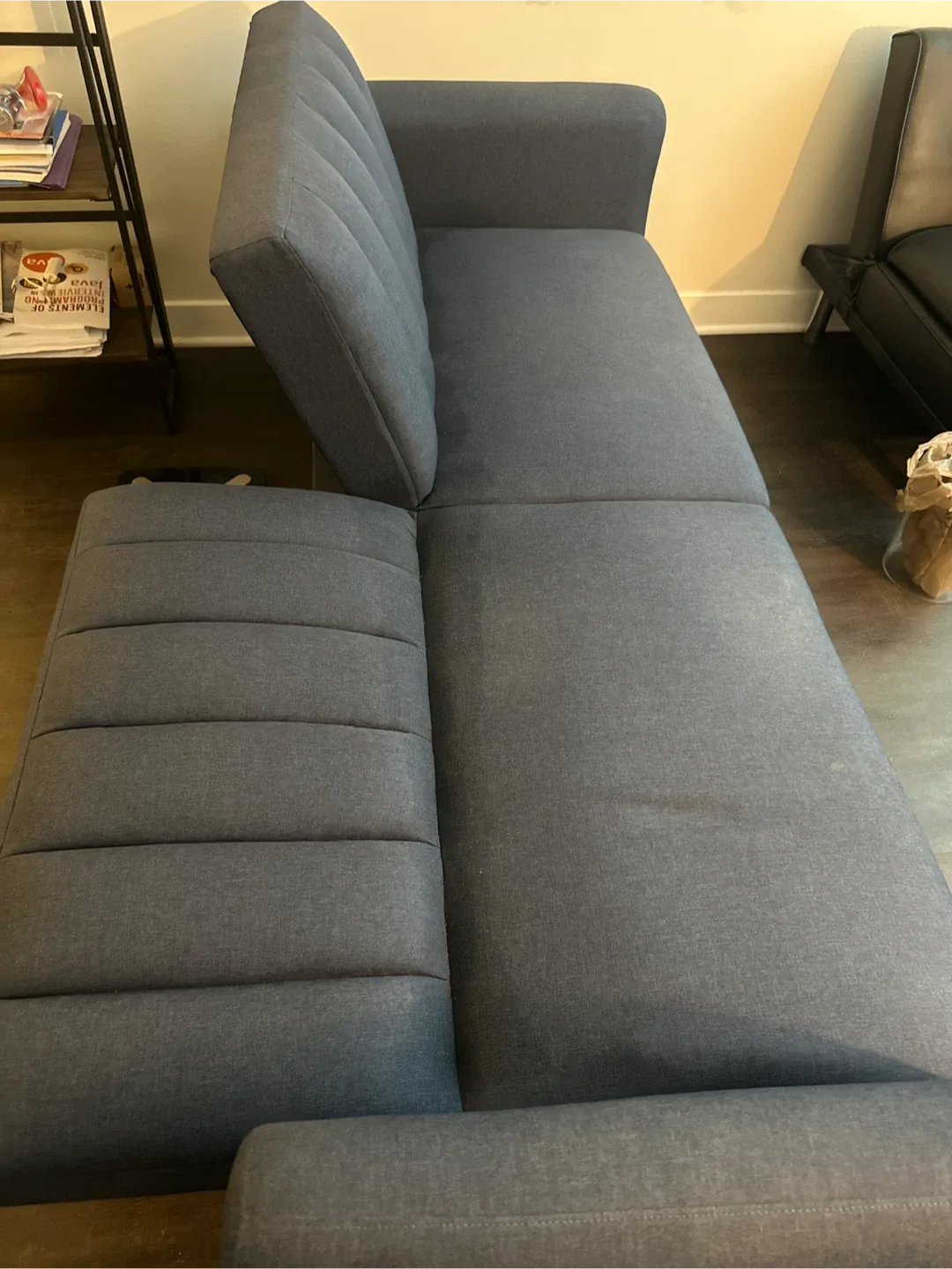 Novogratz Brittany Blue Futon Sofa thumbnail