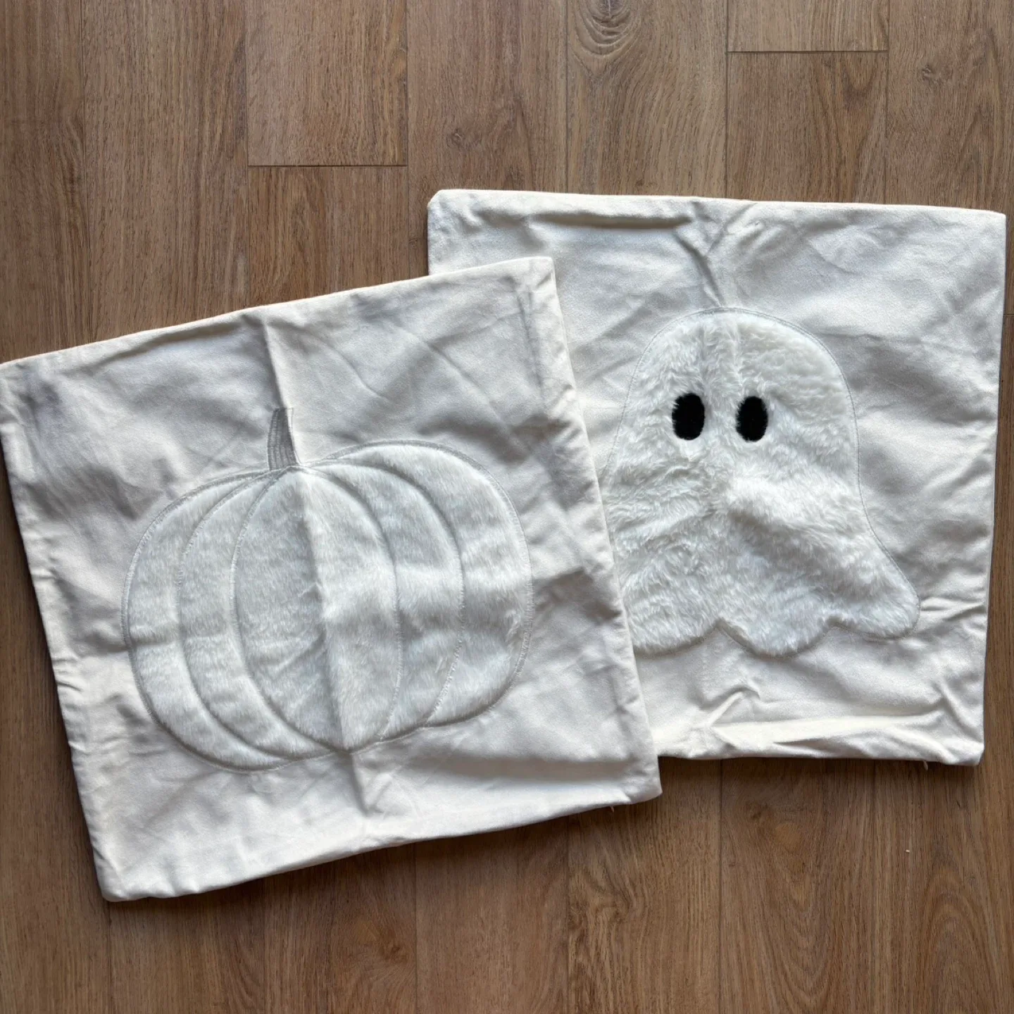 Halloween Pillow Covers - Ghost & Pumpkin 18”x18” thumbnail