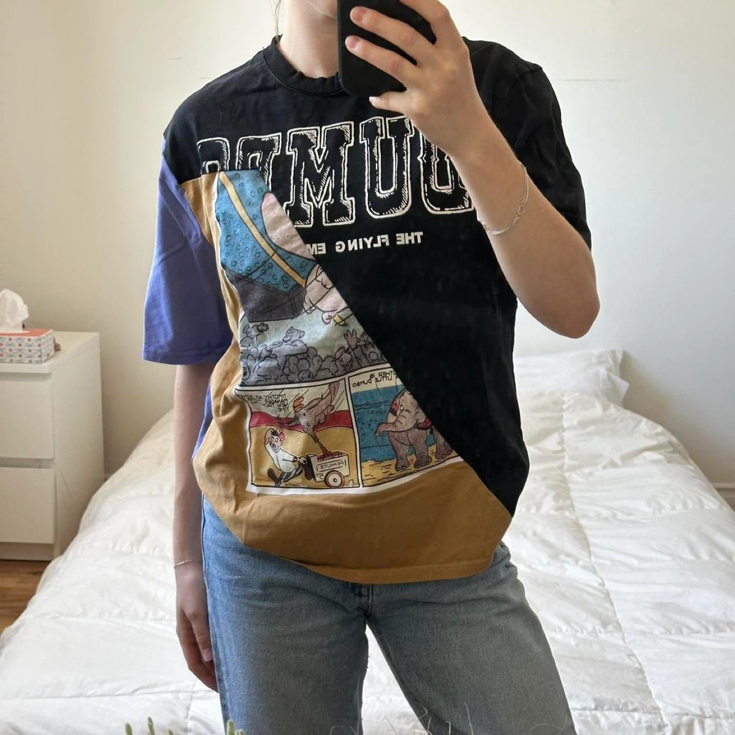 Vintage reworked black graphic tshirt - photo 3