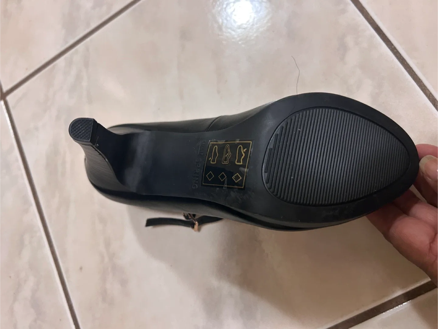 Call It Spring Black Heels size 6 image indicator(3)