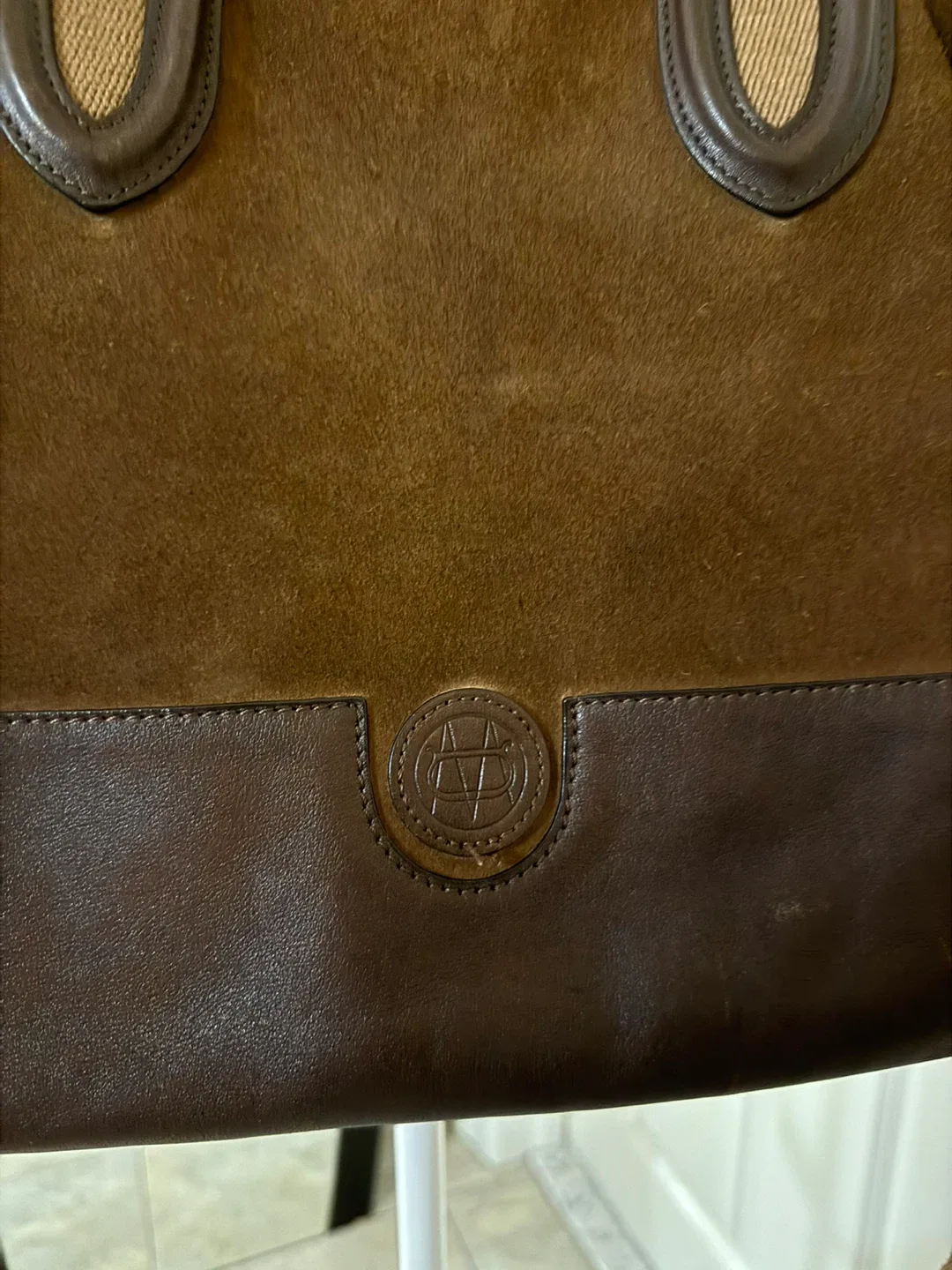 Massimo Dutti Hobo Brown Suede Leather Shoulder Bag image indicator(3)