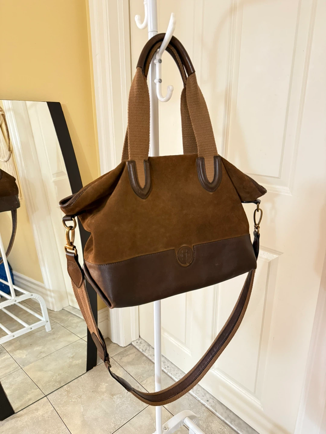 Massimo Dutti Hobo Brown Suede Leather Shoulder Bag - photo 2