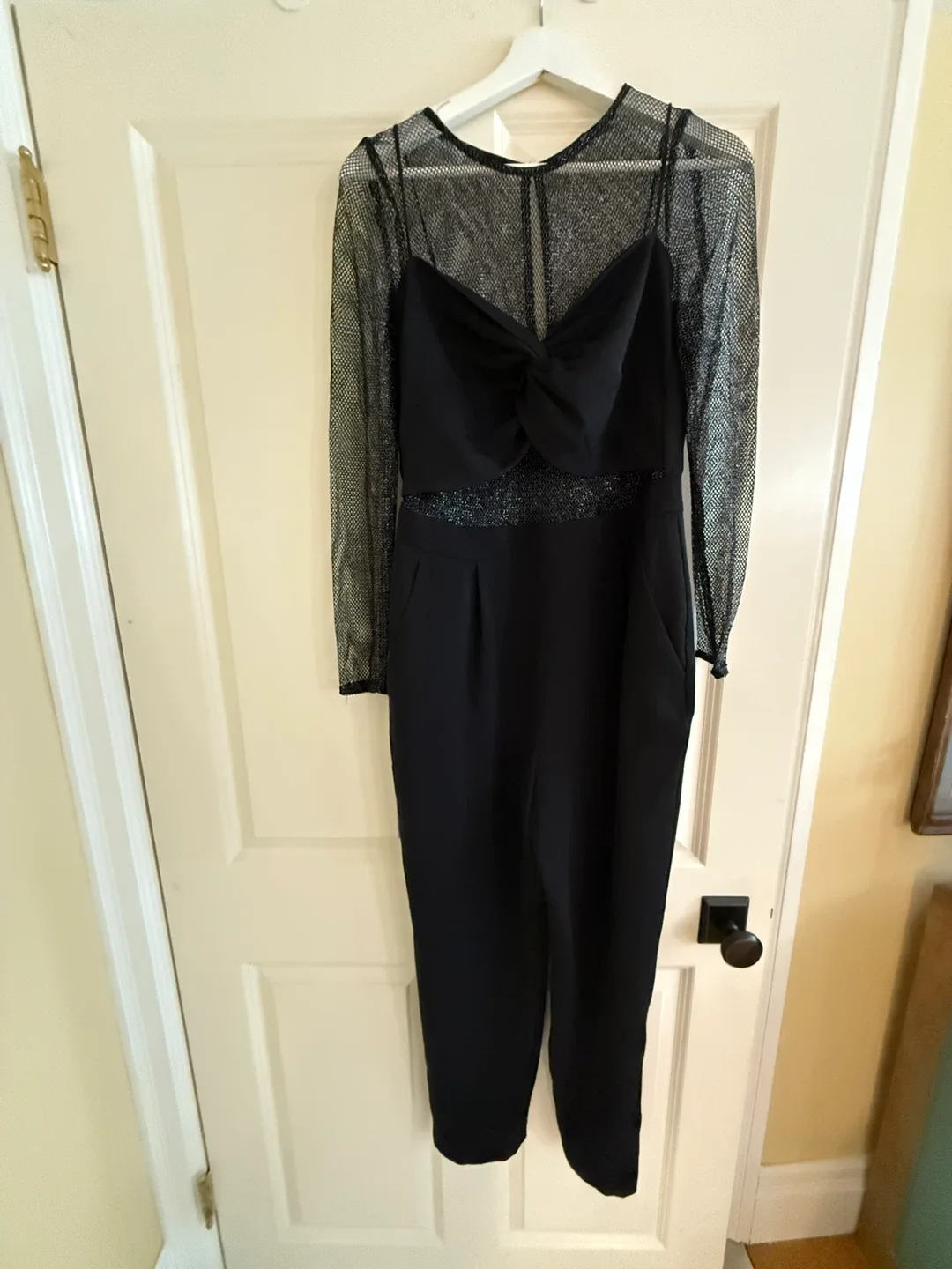 Zara Black Sparkle Mesh Jumpsuit image indicator(5)