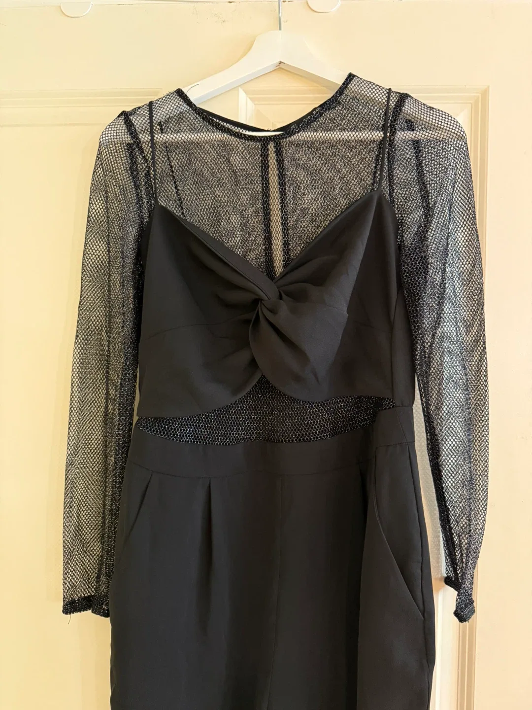 Zara Black Sparkle Mesh Jumpsuit image indicator(6)