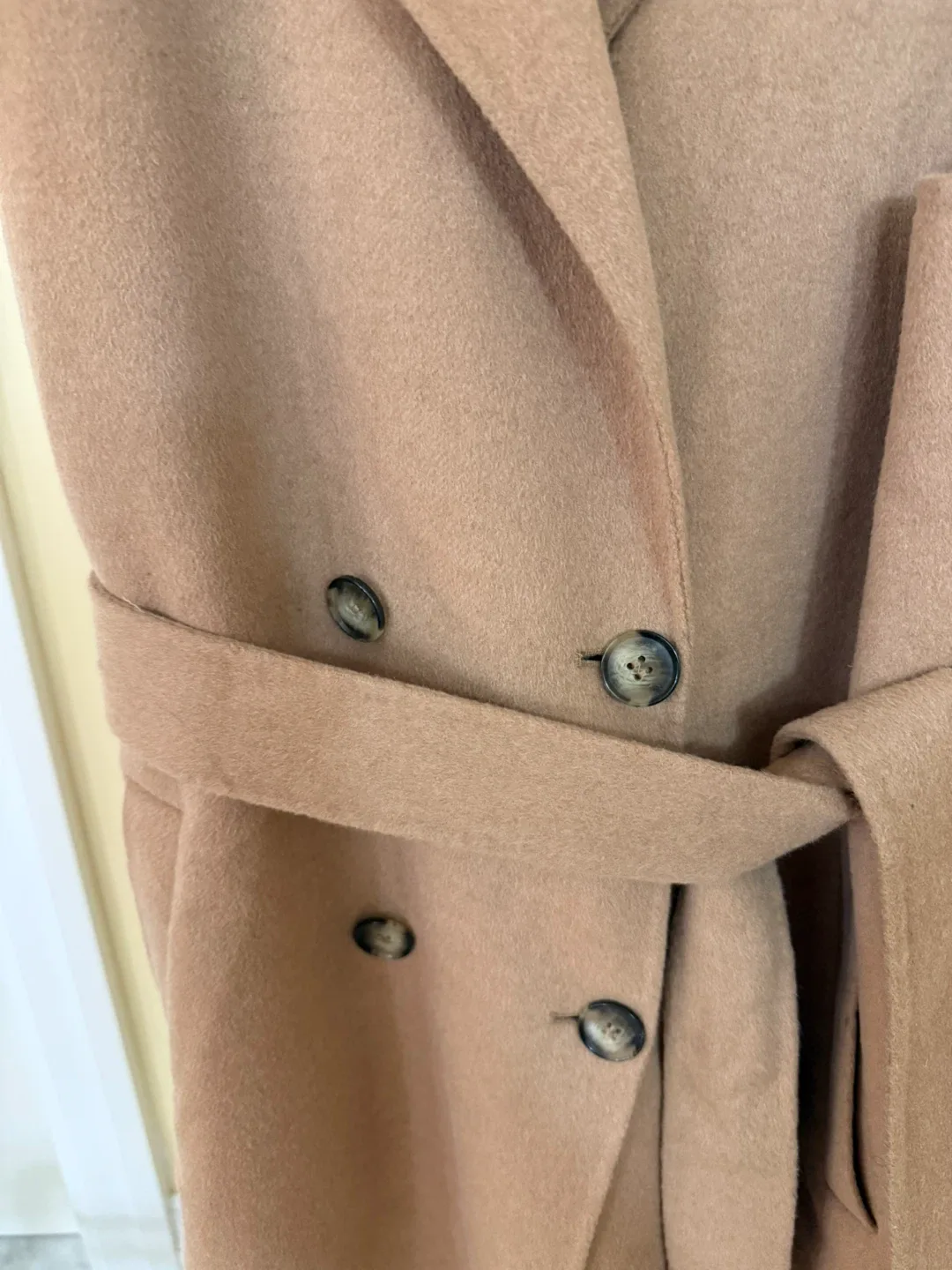 Zara Sleeveless 54% Wool Trench Coat - Size L image indicator(5)