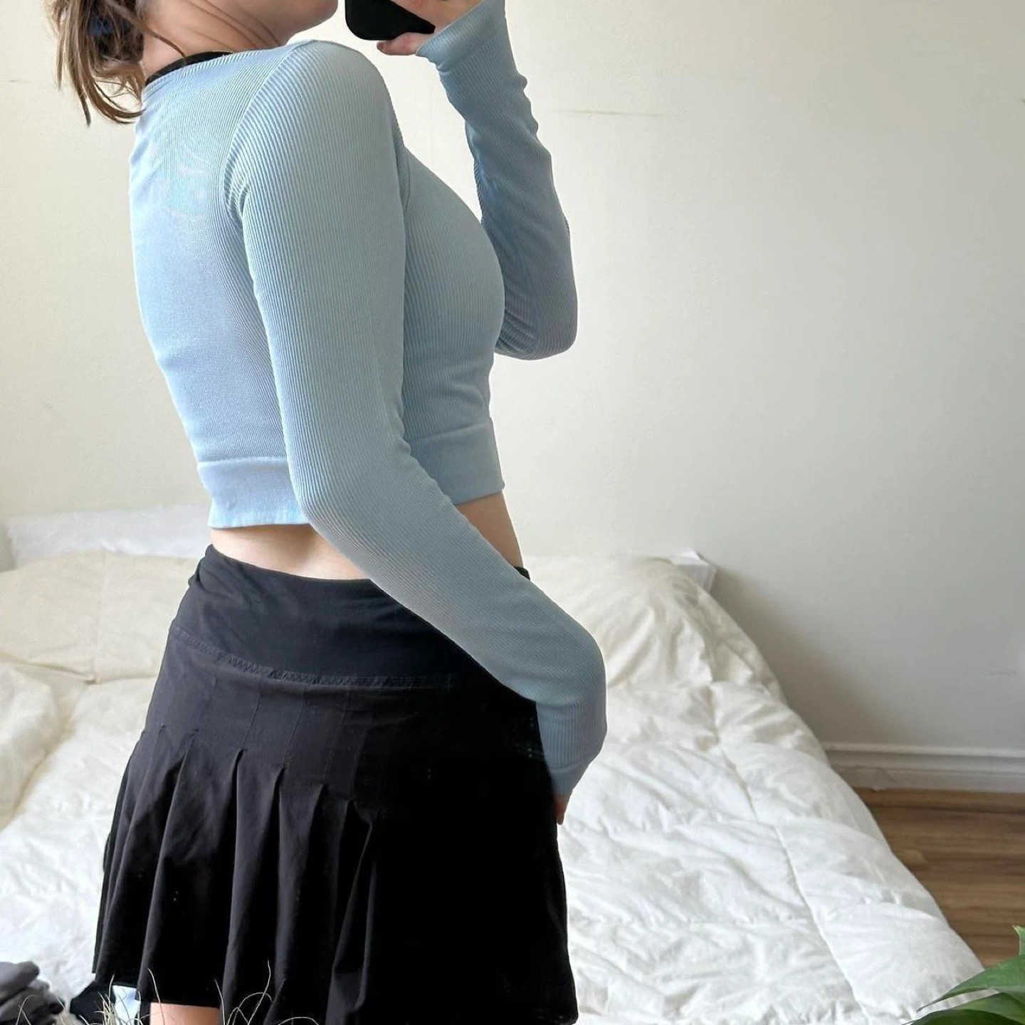 Light blue long sleeve athletic top - photo 5