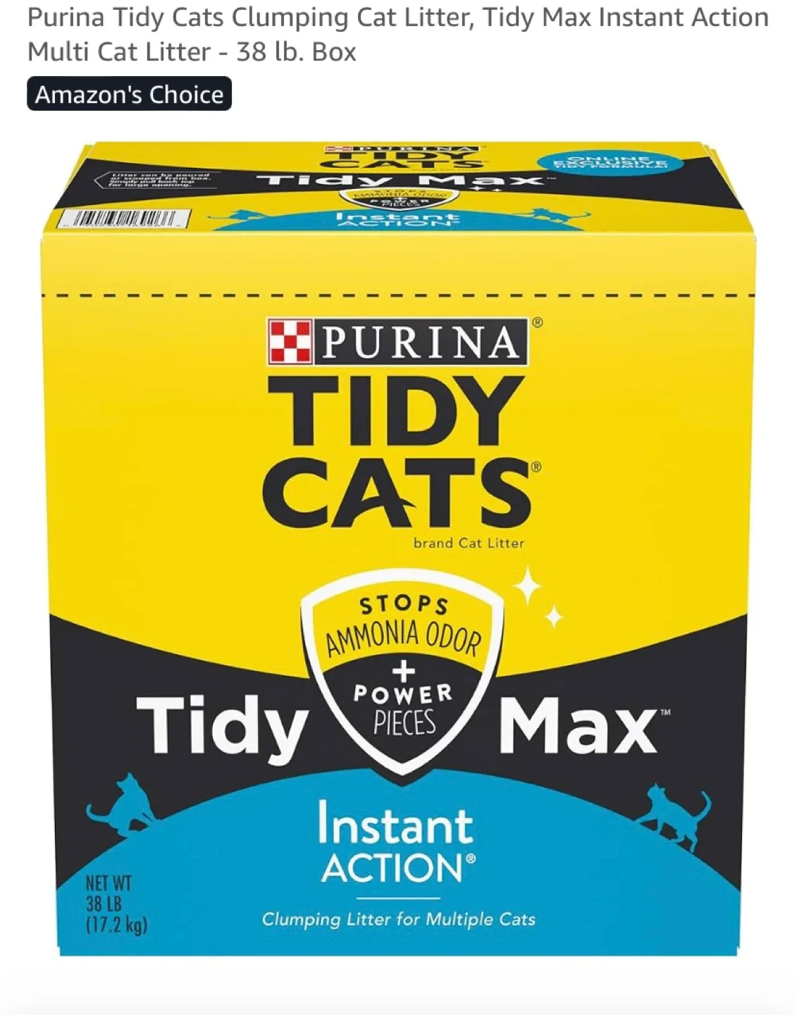 Purina Tidy Cats Tidy Max Instant Action Multi Cat Litter 38 lb thumbnail