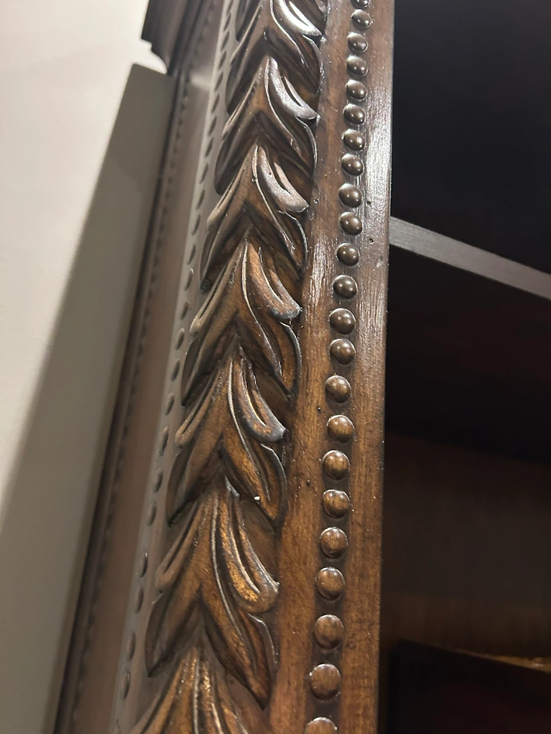 Vintage Carved Wooden Bookshelf Very Elegant - photo 2