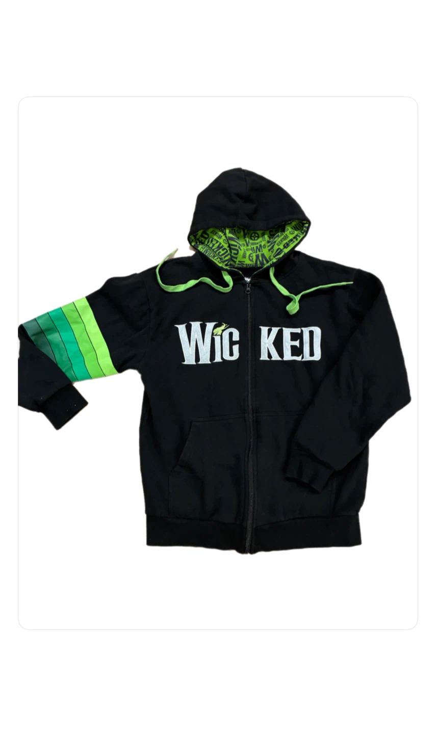 Wicked Full Zip Black Hoodie - small