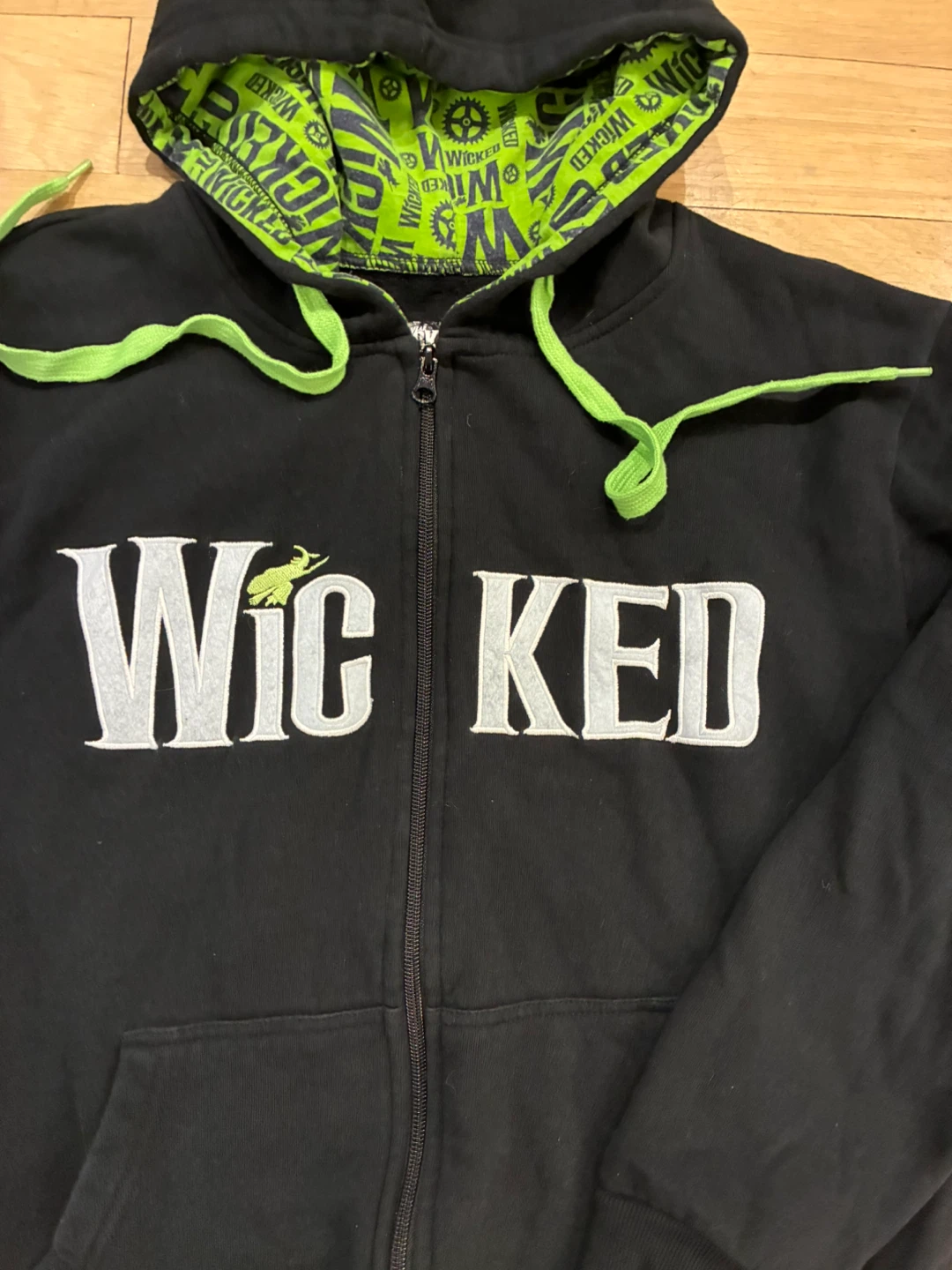 Wicked Full Zip Black Hoodie - small - photo 2