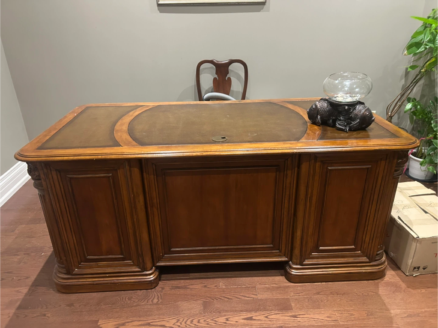 Vintage Executive Desk - Solid Wood