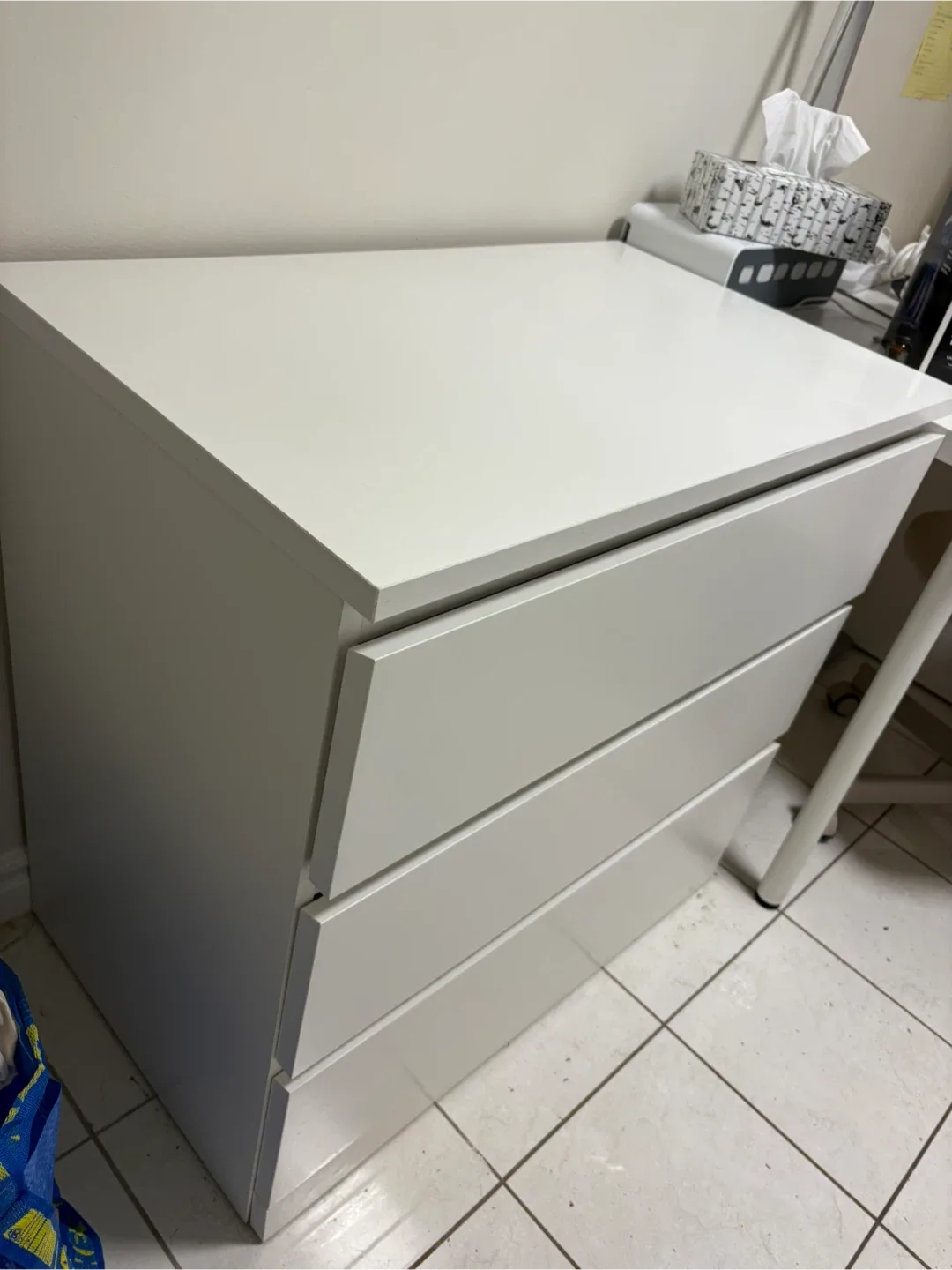 IKEA White 3-Drawer Dresser image indicator(2)