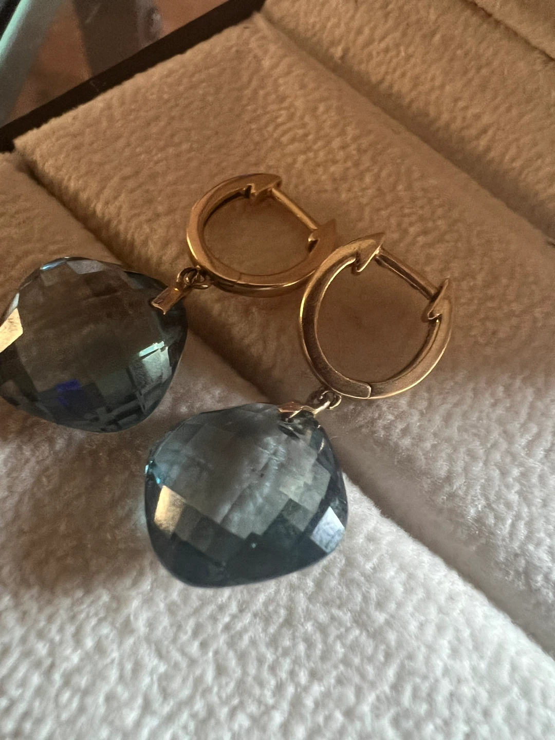 14 k Blue Topaz & Gold Drop Earrings - photo 2