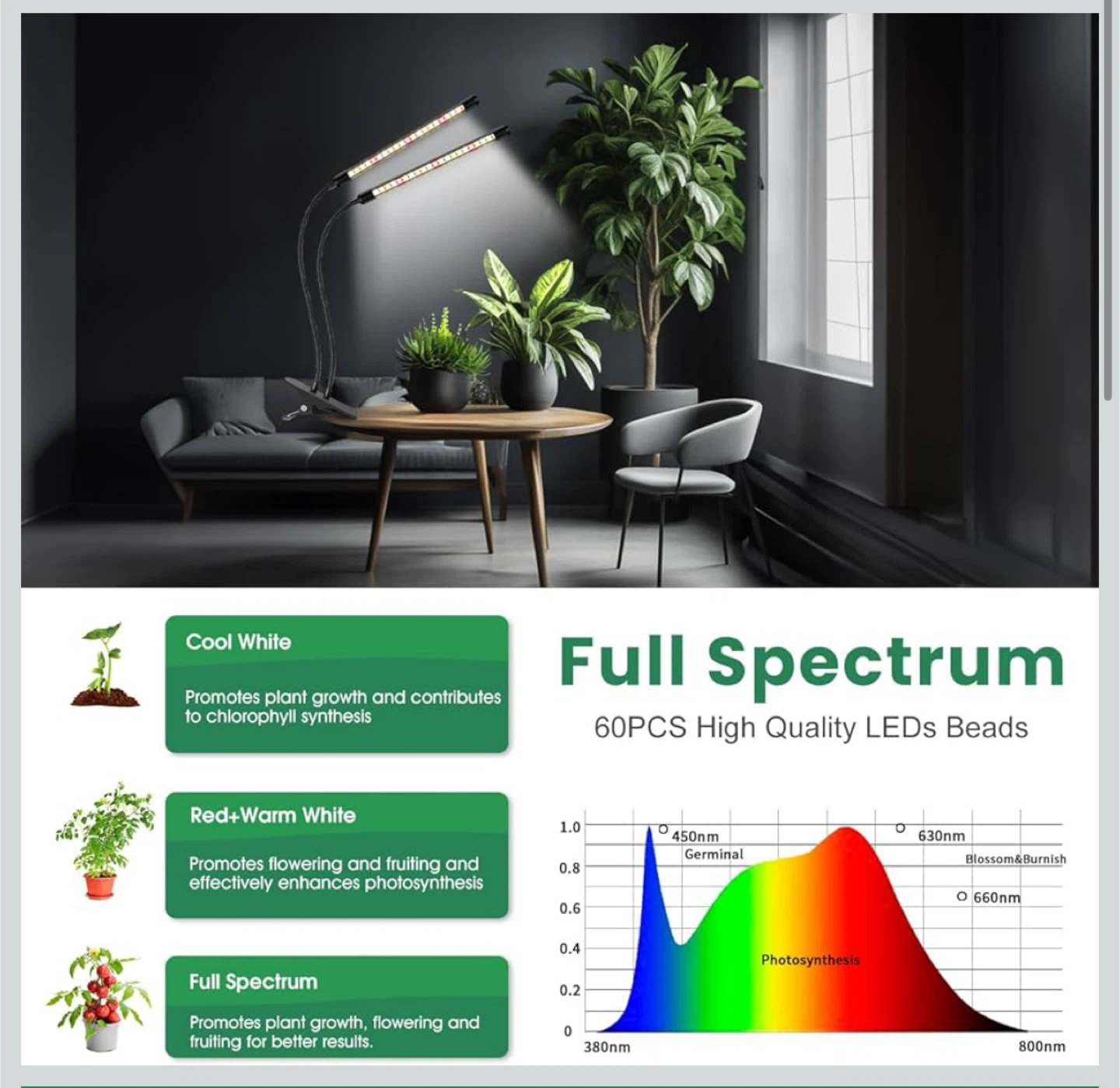 LED Grow Light with Clip - photo 2