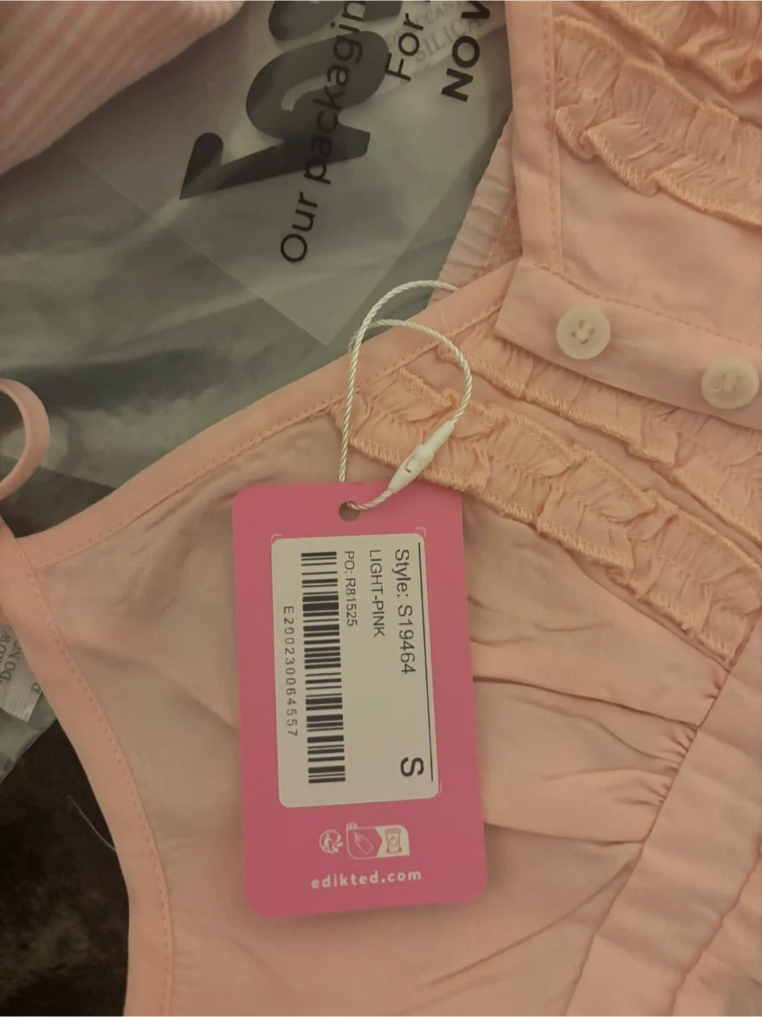 Edikted Light Pink Tank Top - Size S image indicator(2)