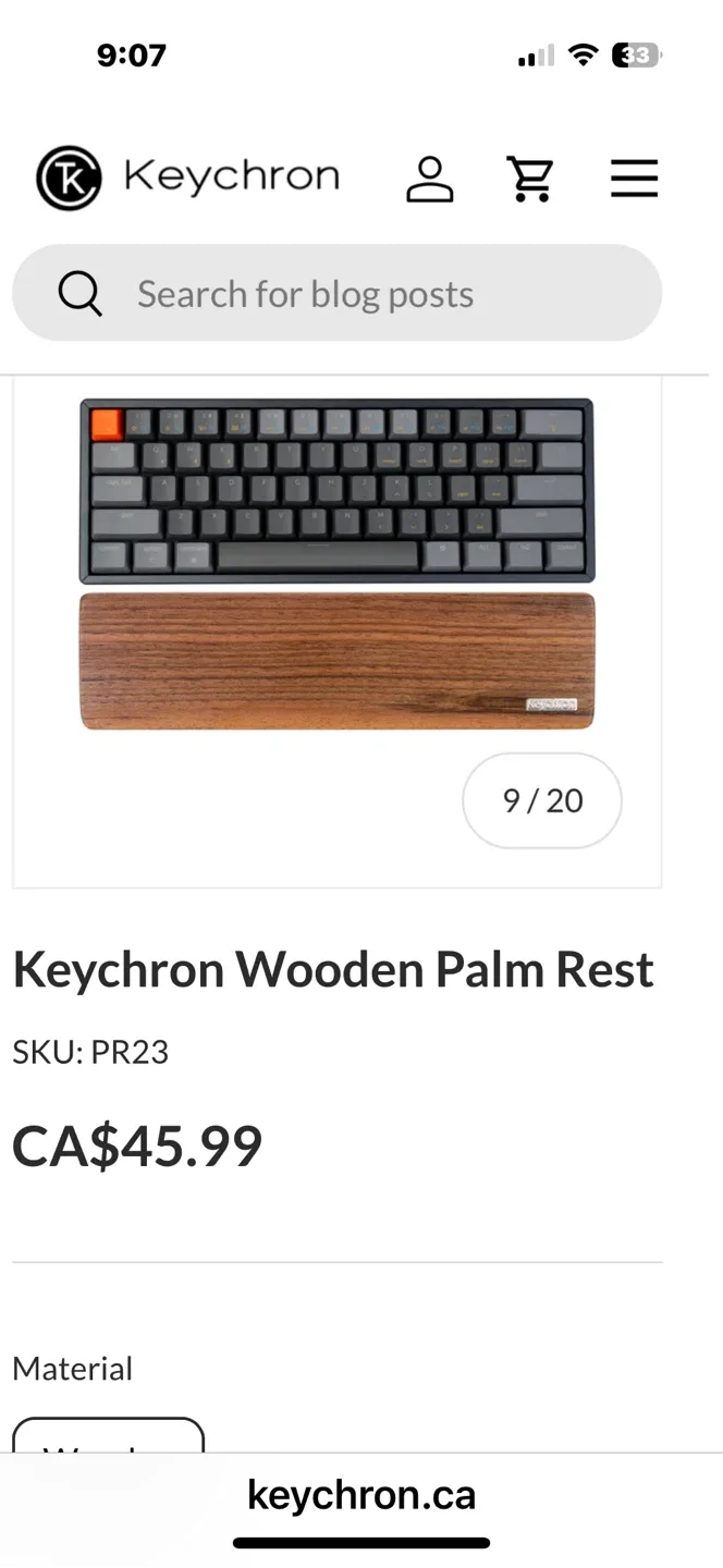 Keychron Wooden Palm Rest thumbnail