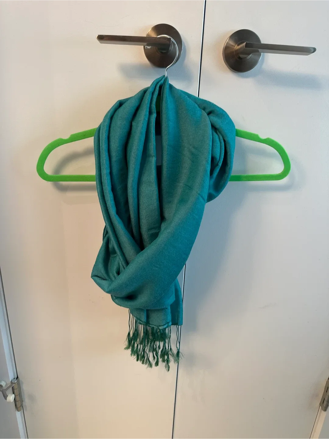🥕 Teal Scarf with Tassels thumbnail