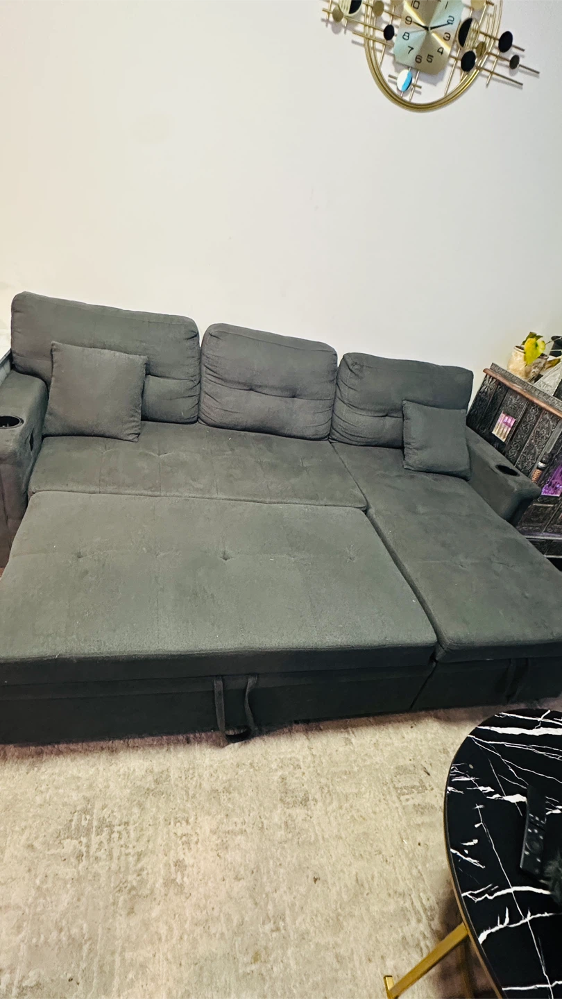 Grey Sectional Sofa with Storage - photo 4