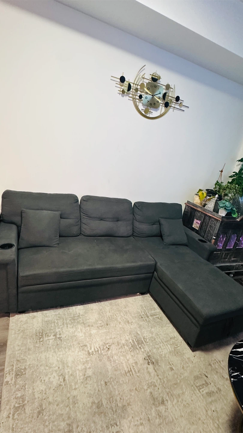 Grey Sectional Sofa with Storage - photo 2
