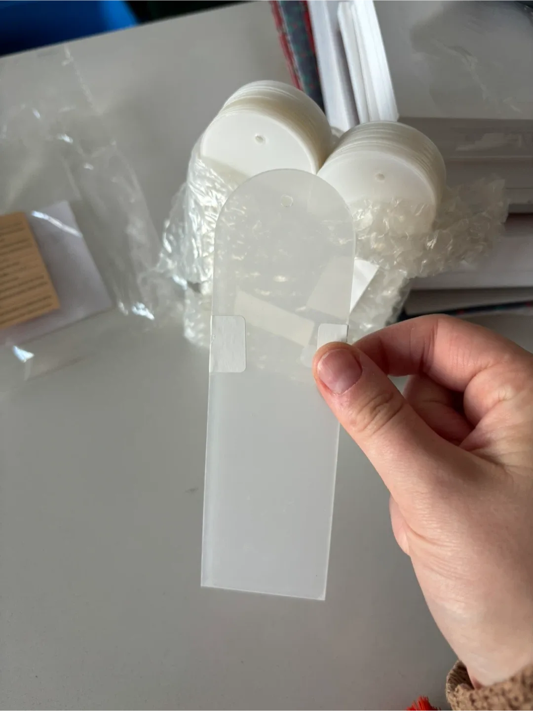 40 clear bookmarks for DIY projects & free modge podge bottle thumbnail