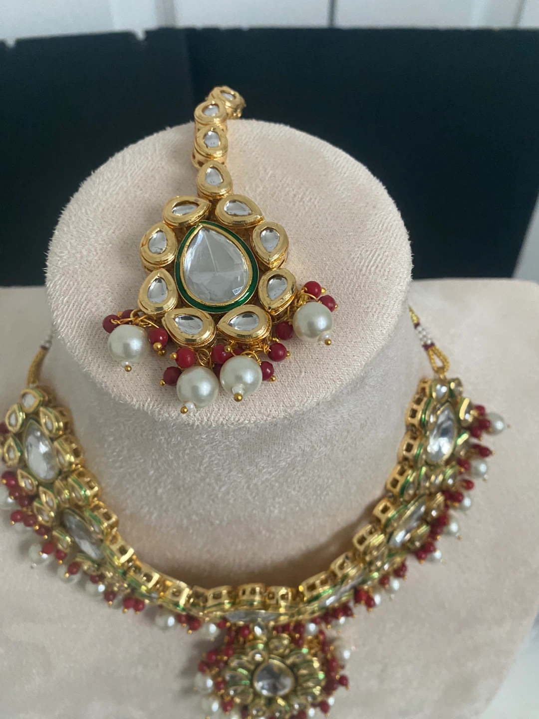 Indian Jewellery Set - Necklace, Earrings, Tikka - photo 2
