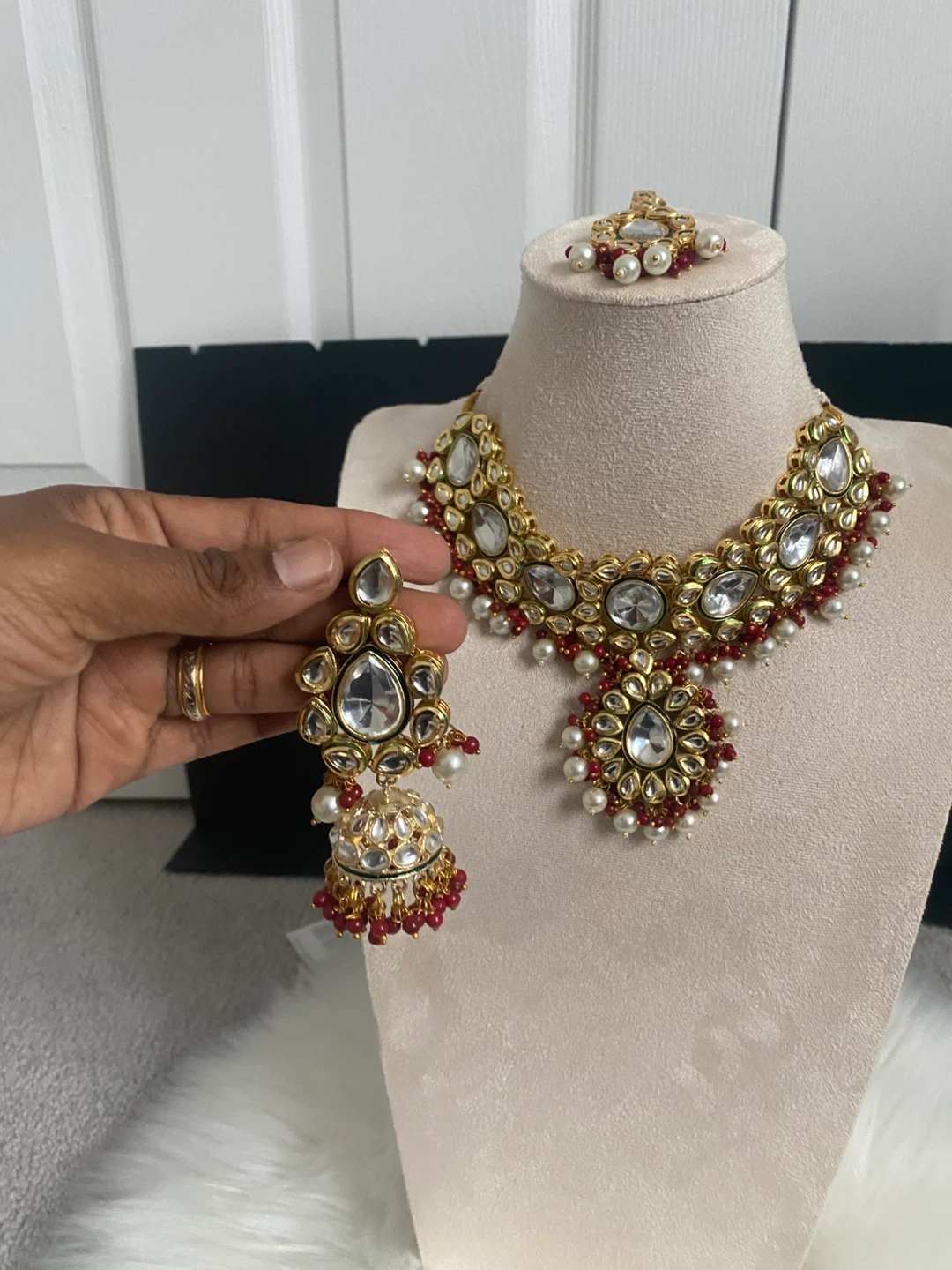Indian Jewellery Set - Necklace, Earrings, Tikka - photo 5