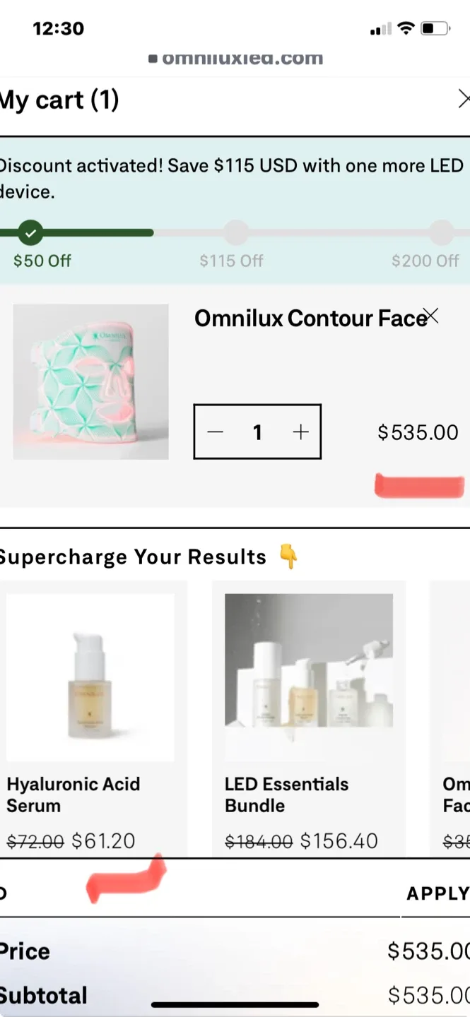 Omnilux Contour Face LED Mask image indicator(3)