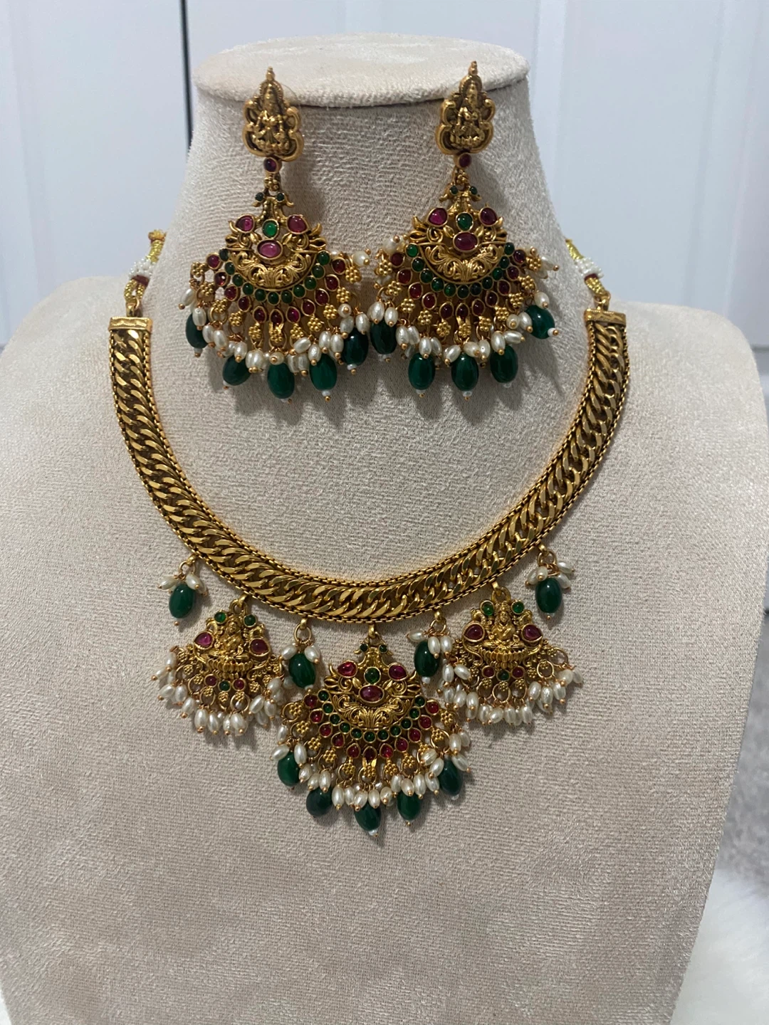 Gold Plated Necklace & Earring Set - photo 5