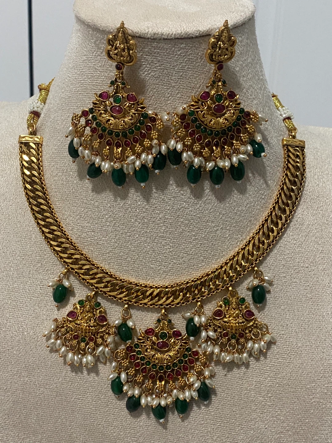 Gold Plated Necklace & Earring Set