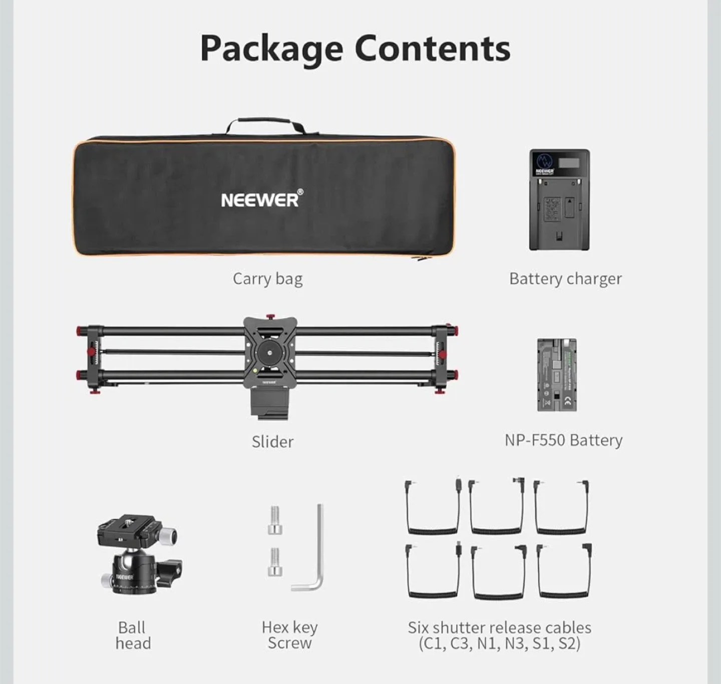 NEEWER 80cm Motorized Camera Slider image indicator(7)
