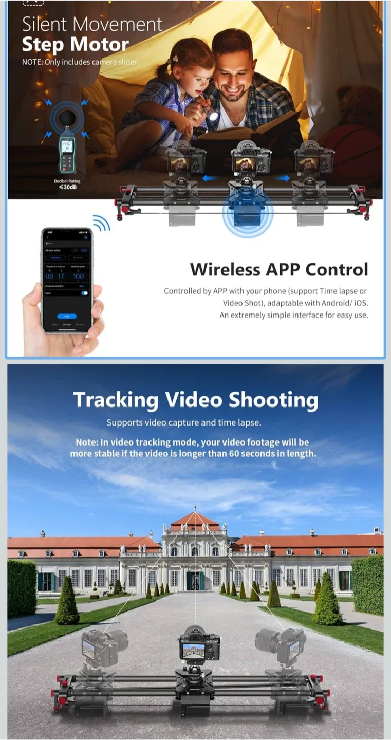 NEEWER 80cm Motorized Camera Slider image indicator(8)