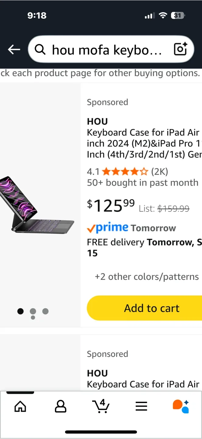 HOU Keyboard Case for iPad Air/Pro 11 inch - Starry Black thumbnail