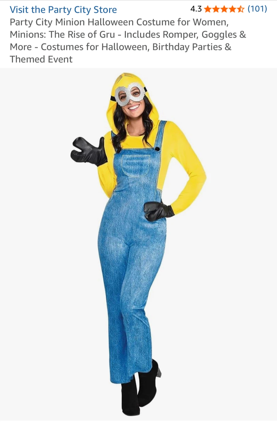 Women’s Party City Minion Halloween Costume - Adult Large - photo 3