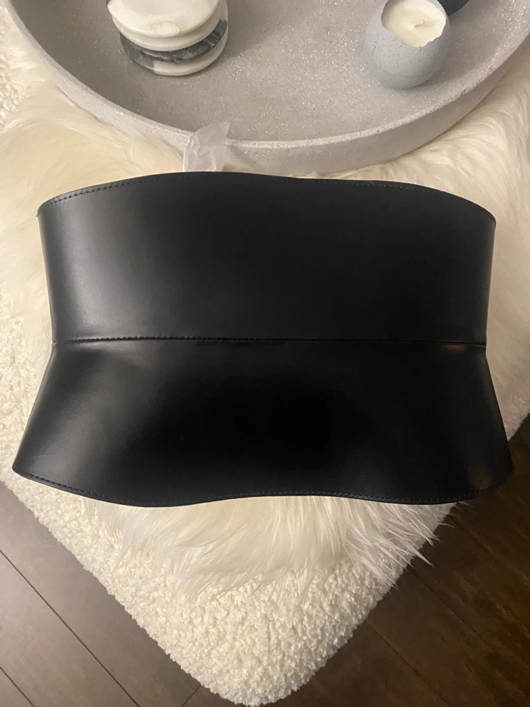 AllSaints Black Leather Corset Belt image indicator(2)