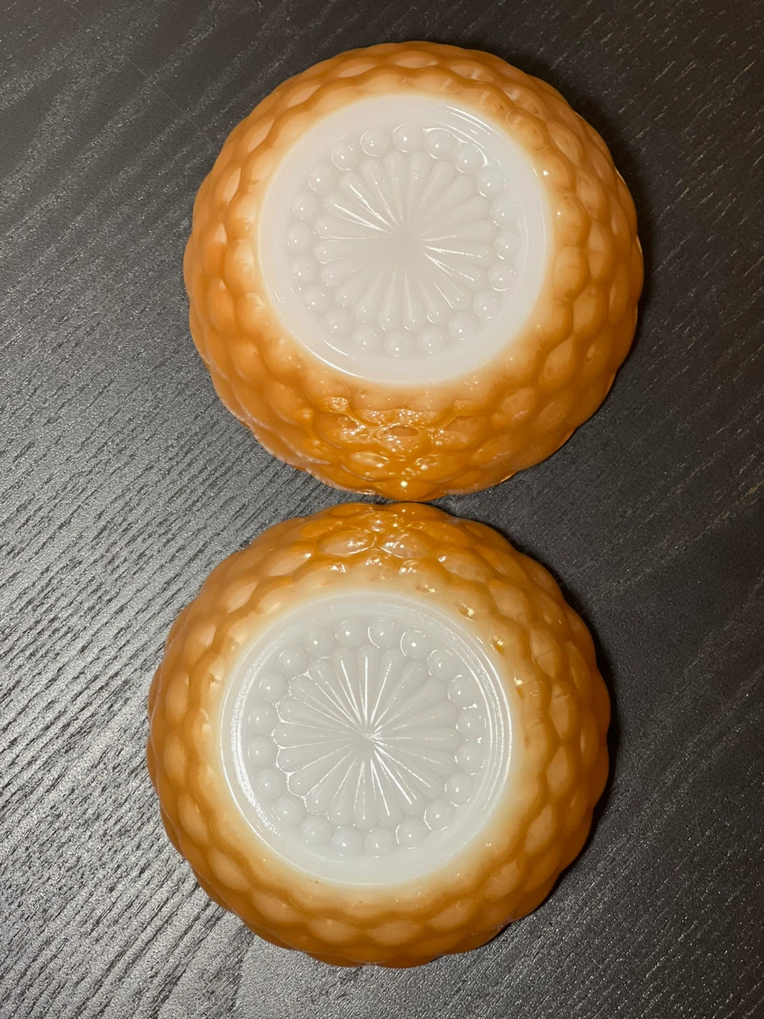 Fire King Peach Lustre Bubble Bowls (Set of 2) - photo 3