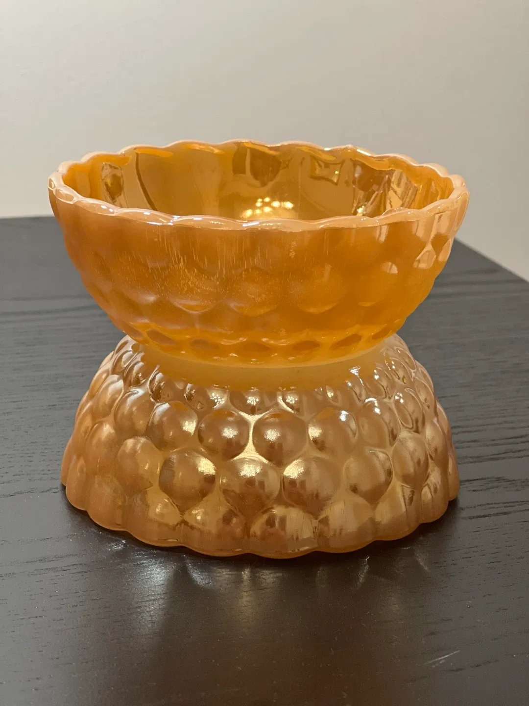 Fire King Peach Lustre Bubble Bowls (Set of 2) image indicator(4)