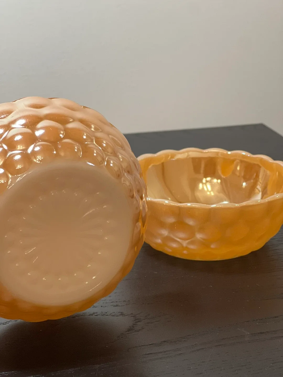 Fire King Peach Lustre Bubble Bowls (Set of 2) image indicator(7)