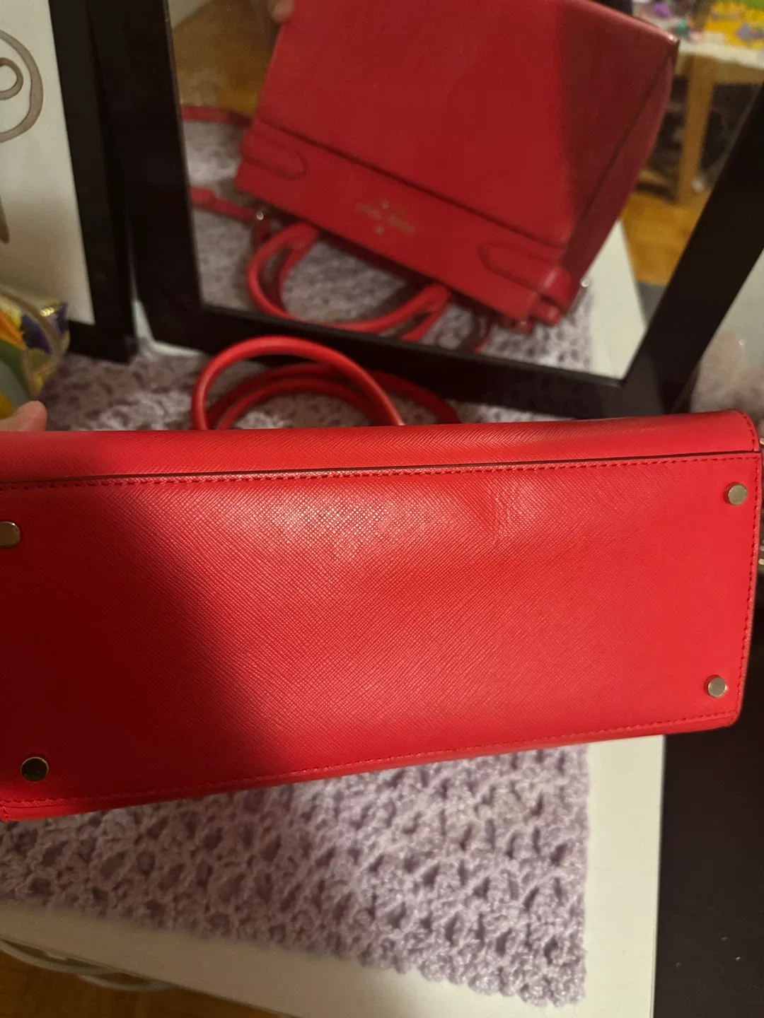Kate Spade Red Satchel Handbag image indicator(5)