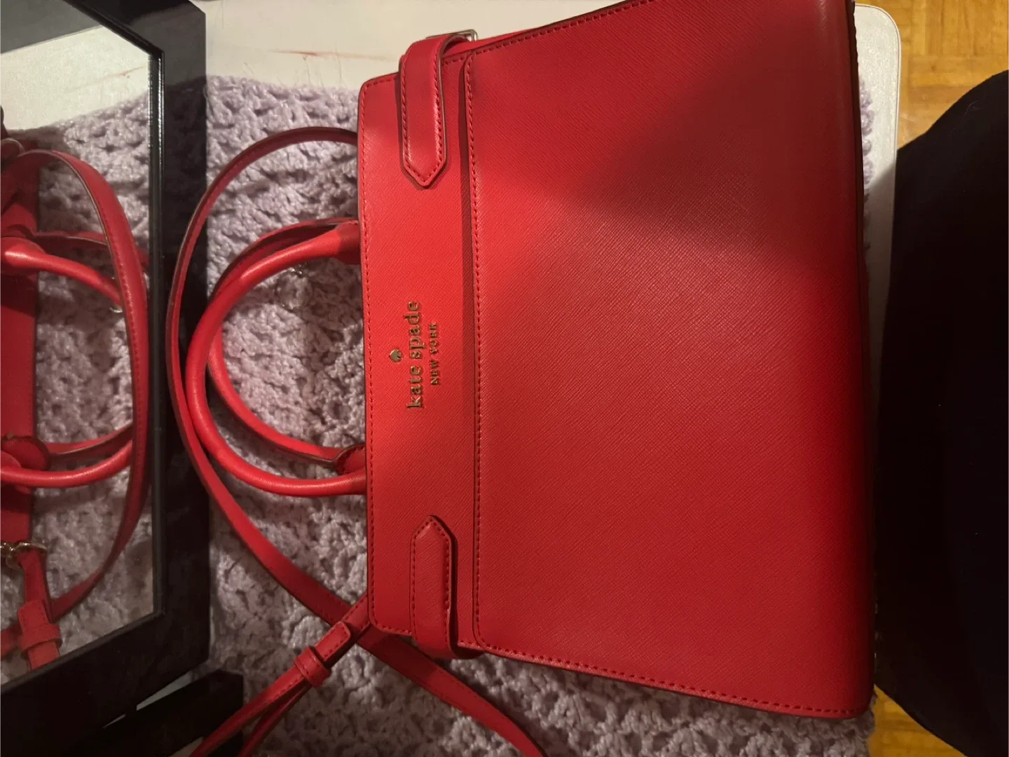 Kate Spade Red Satchel Handbag image indicator(2)