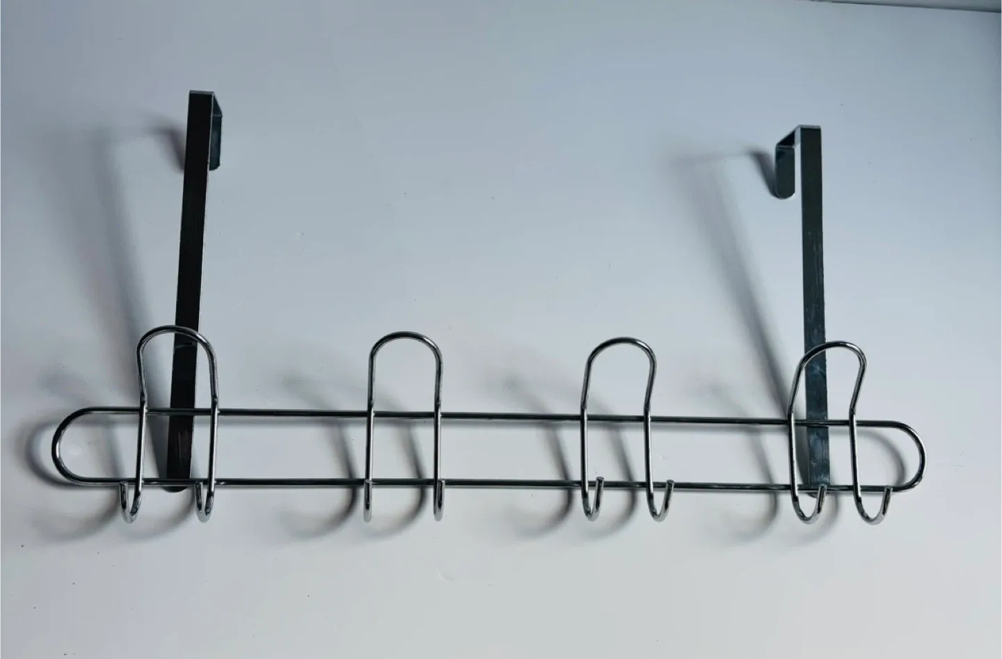 Chrome Over-the-Door Hook Rack - 5 Hooks image indicator(6)