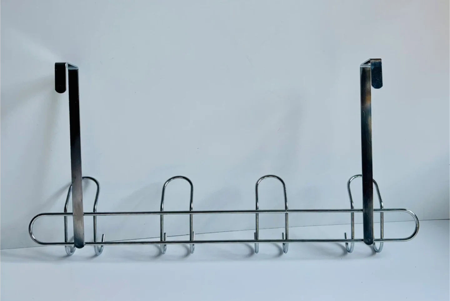 Chrome Over-the-Door Hook Rack - 5 Hooks image indicator(2)
