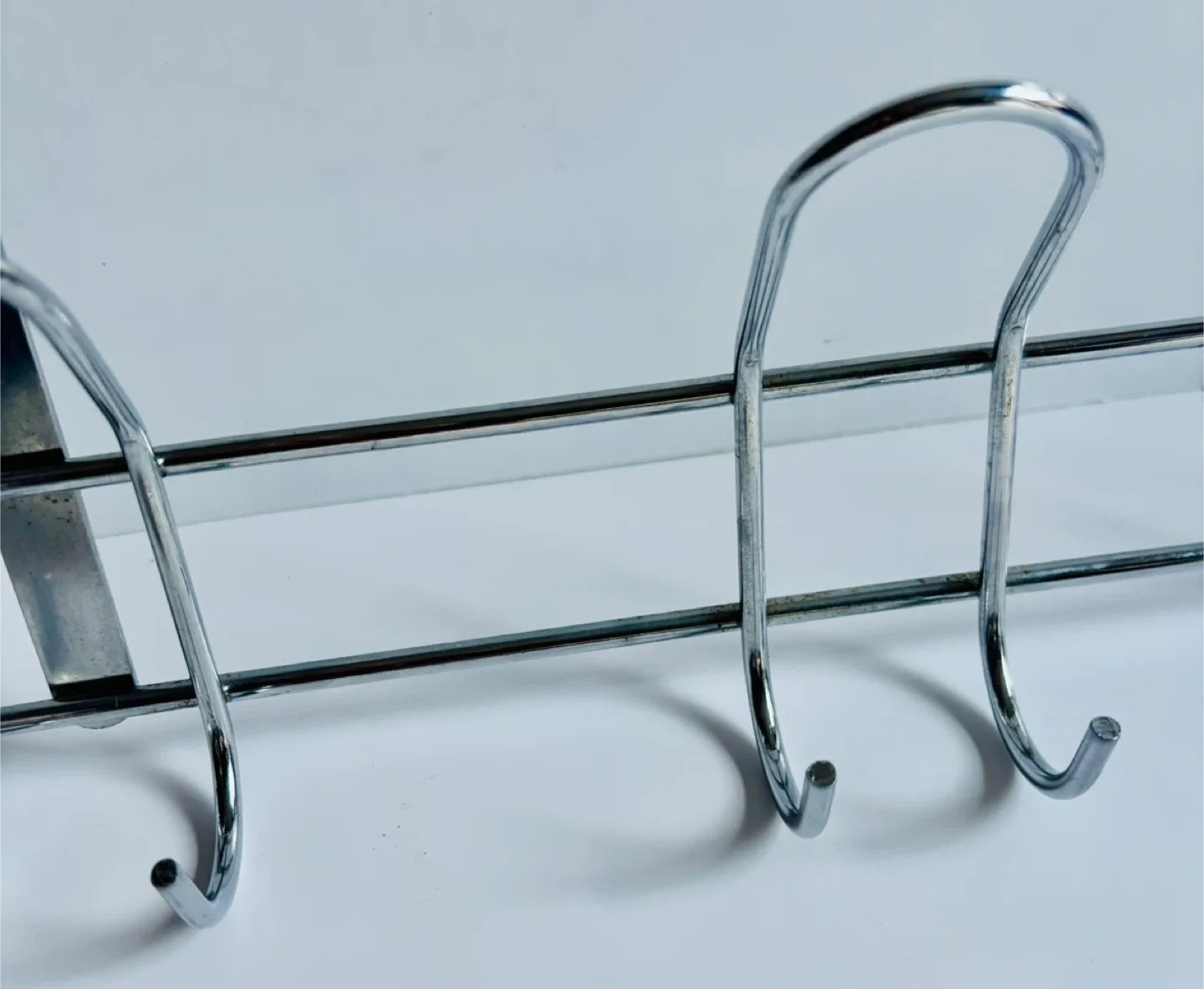 Chrome Over-the-Door Hook Rack - 5 Hooks image indicator(5)