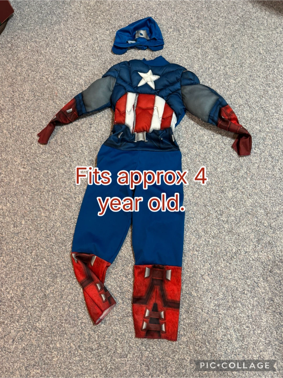 Captain America Costume - Size 4